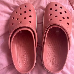 Pink Platform Crocs Size 7